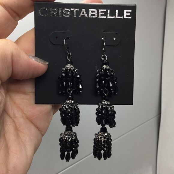 Cristabelle Linear Tassel Drop Earrings (G1) - Picture 3 of 4